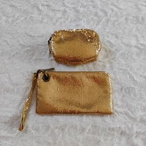 Gold Mesh Wristlet & Coin Pouch